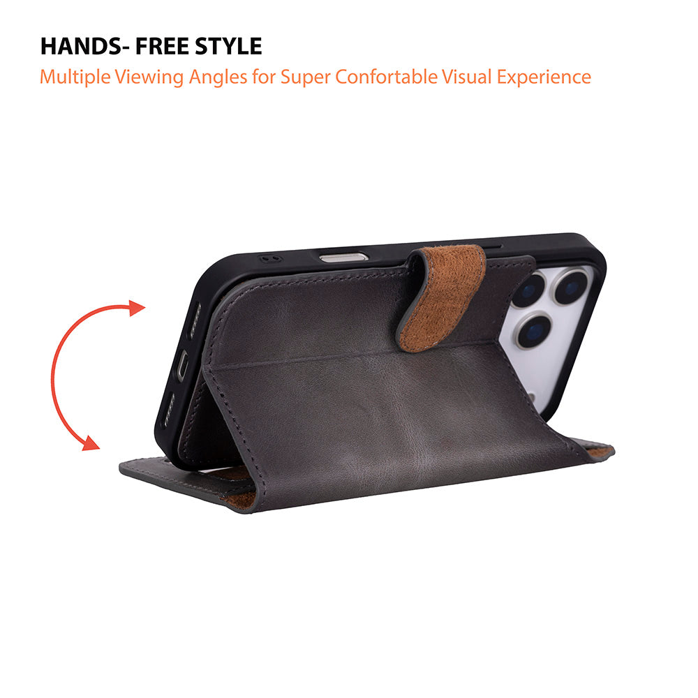 UnBranded Magic iPhone 17 Pro Max Leather Detachable Wallet Case