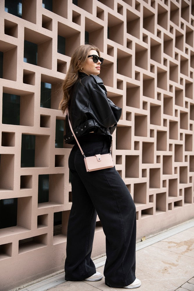 Bayelon Nexora Strap Leather Wallet for Modern Women