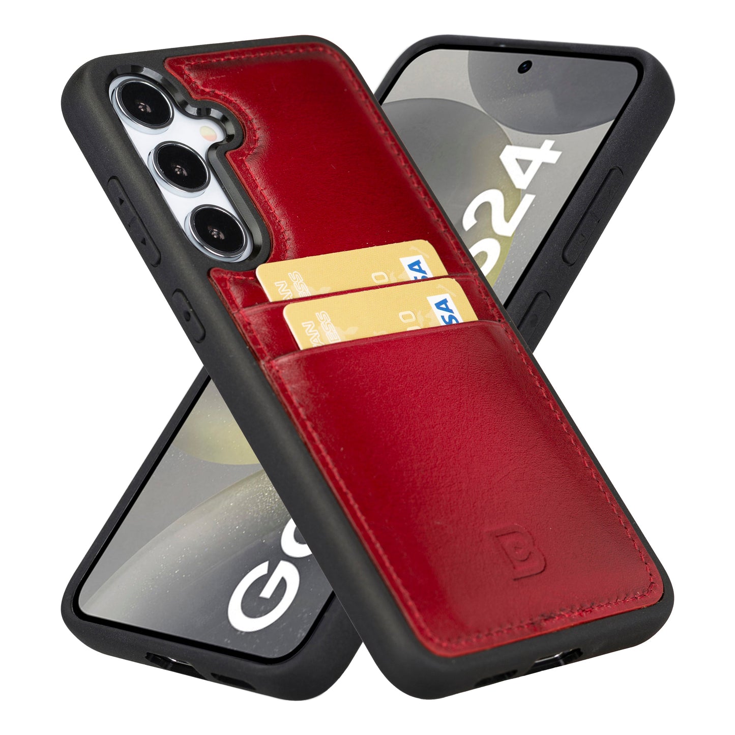 Bayelon Flex Cover Leather Case for Samsung Galaxy S24 Ultra with Card Holder