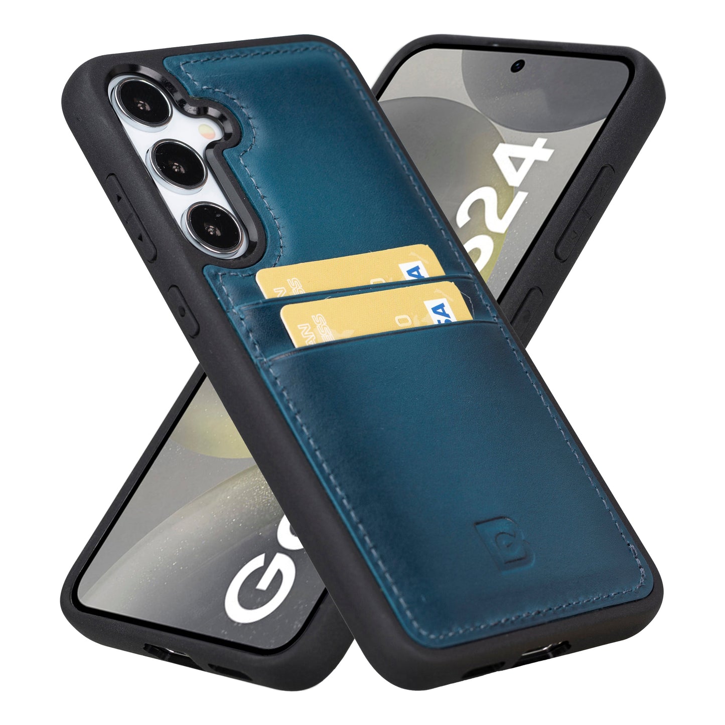 Bayelon Flex Cover Leather Case for Samsung Galaxy S24 Ultra with Card Holder