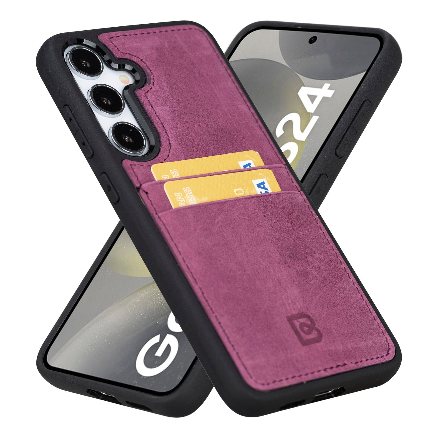 Bayelon Flex Cover Leather Case for Samsung Galaxy S24 Ultra with Card Holder