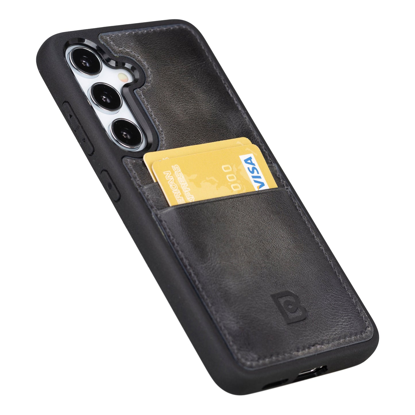 Bayelon Flex Cover Leather Case for Samsung Galaxy S24 Ultra with Card Holder