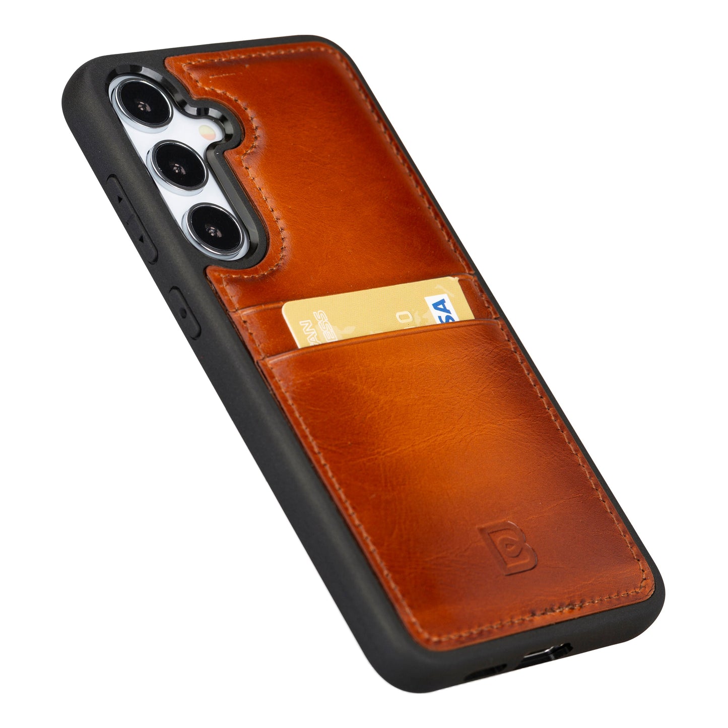 Bayelon Flex Cover Leather Case for Samsung Galaxy S24 Ultra with Card Holder