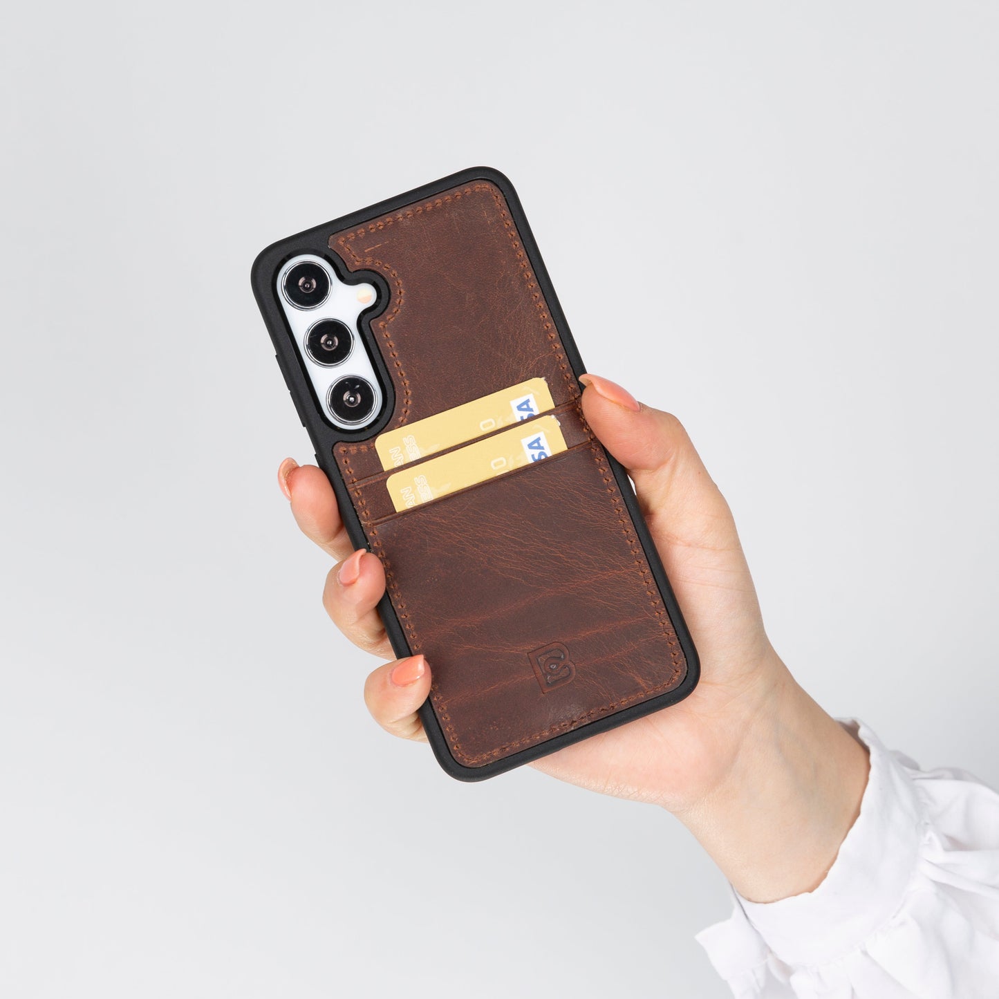Bayelon Flex Cover Leather Case for Samsung Galaxy S24 Ultra with Card Holder