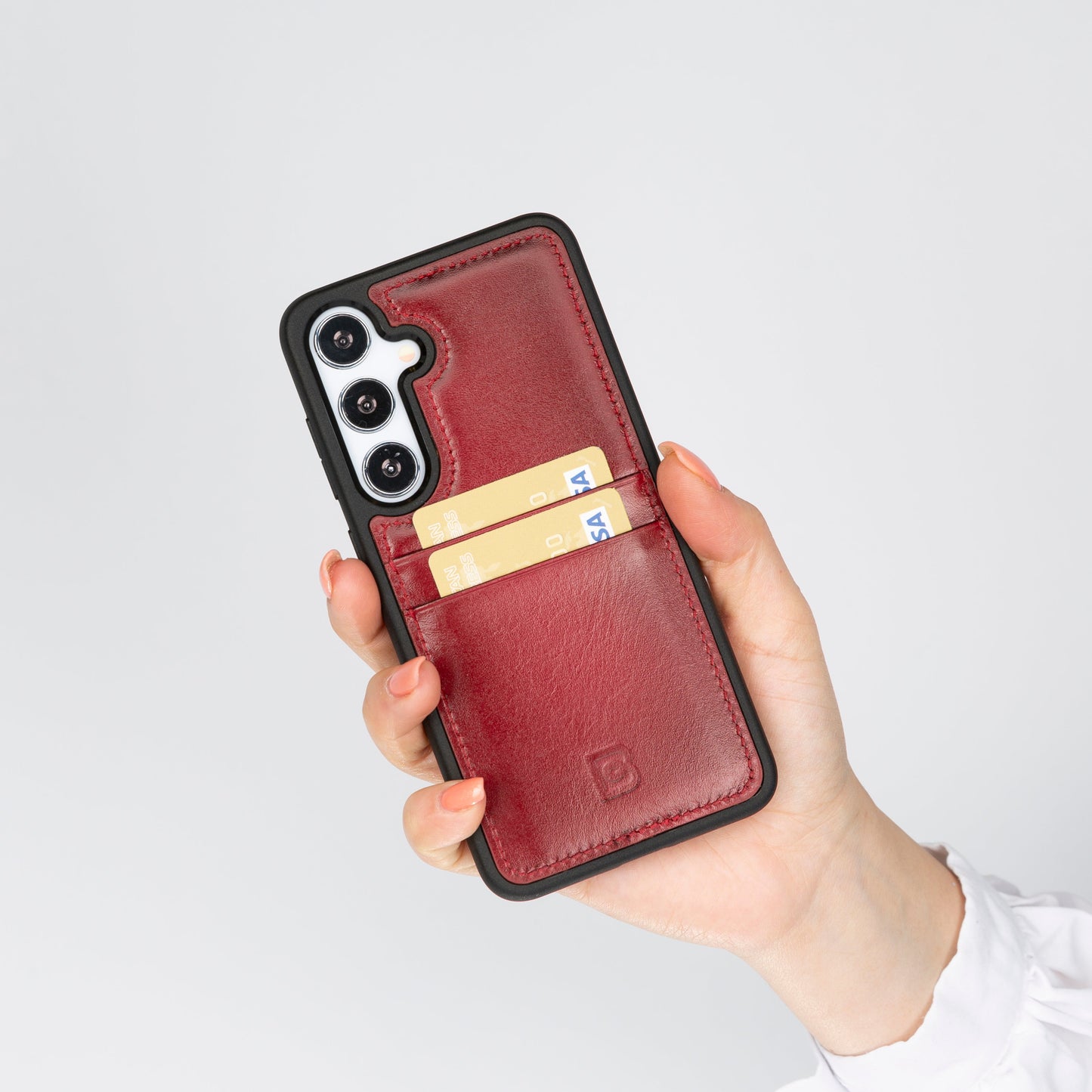 Bayelon Flex Cover Leather Case for Samsung Galaxy S24 Ultra with Card Holder