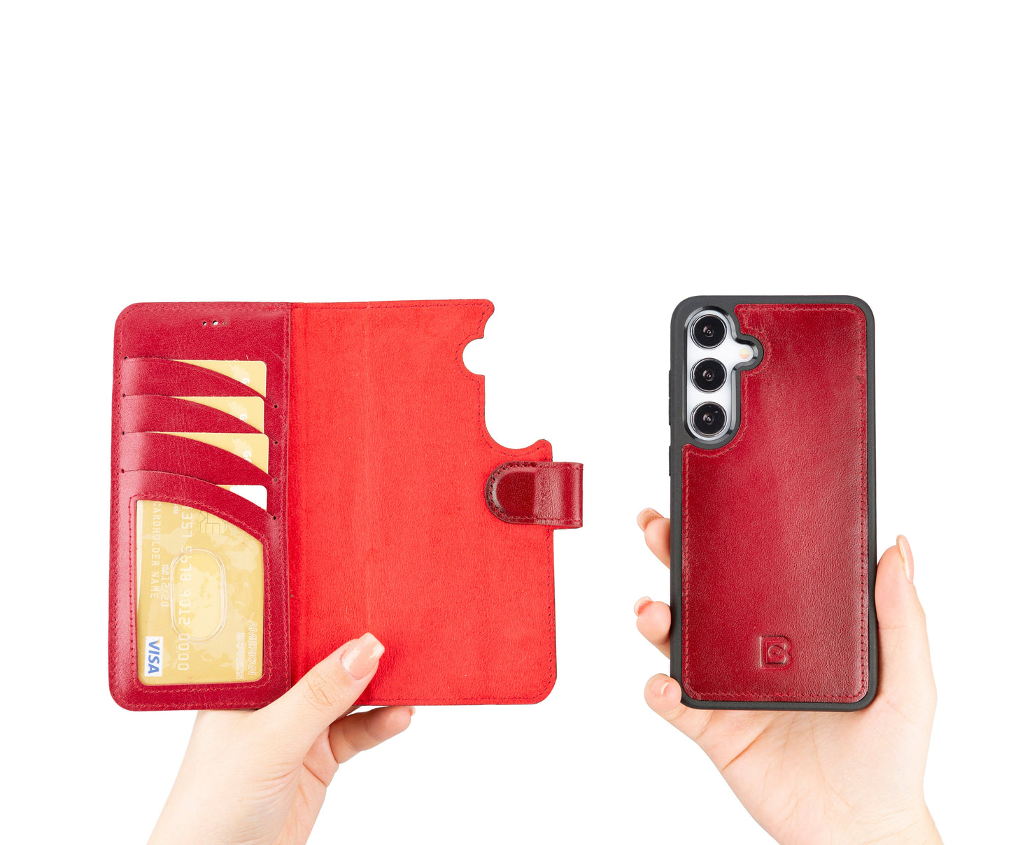 Bayelon Magic Detachable Leather Wallet Case for Samsung Galaxy S24