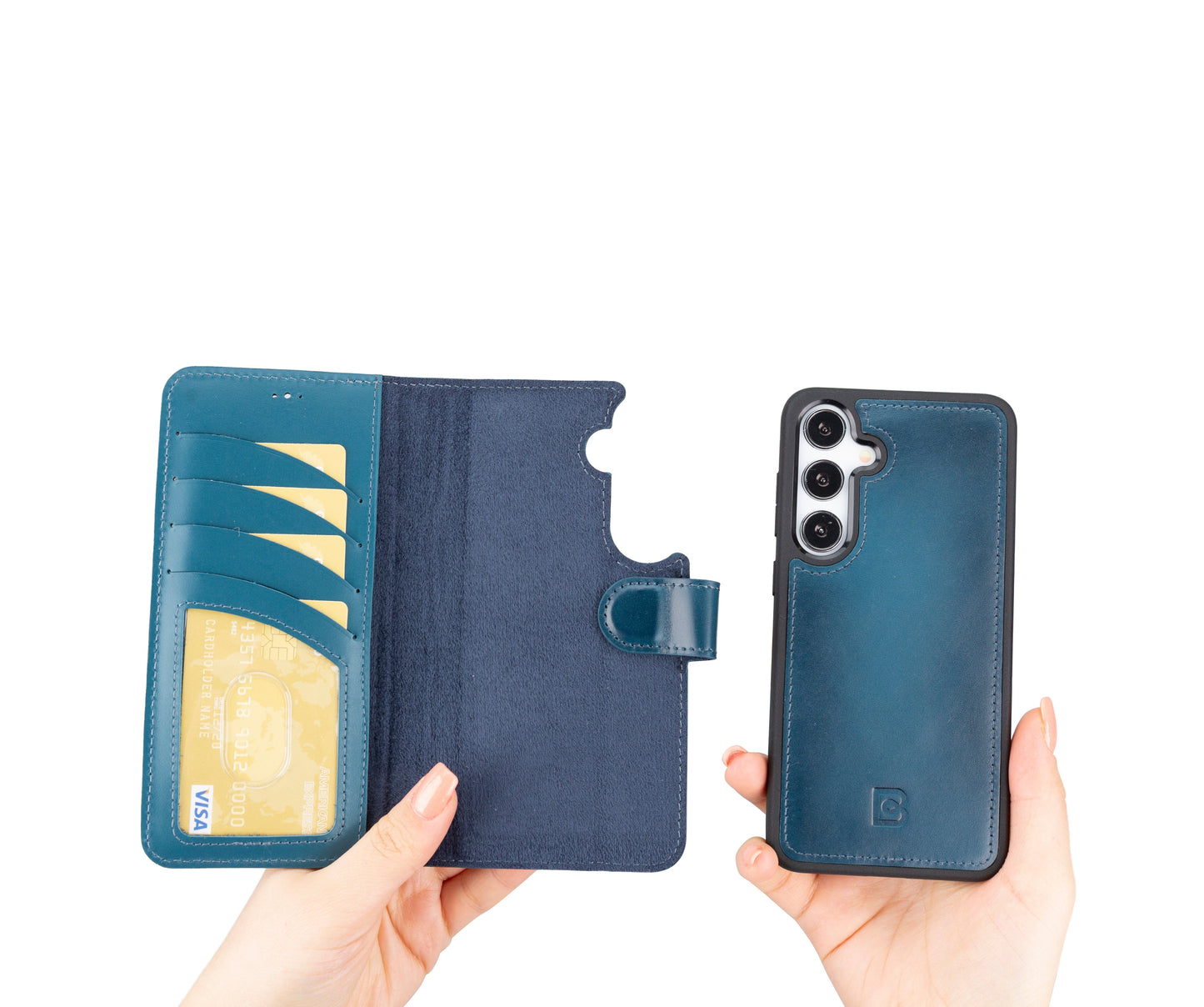 Bayelon Magic Detachable Leather Wallet Case for Samsung Galaxy S24