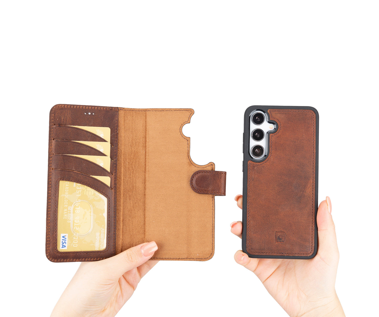 Bayelon Magic Detachable Leather Wallet Case for Samsung Galaxy S24