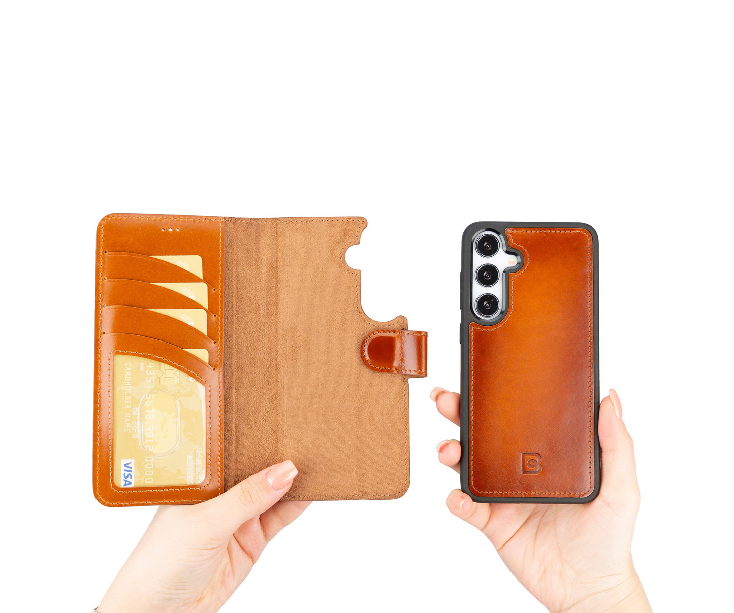 Bayelon Magic Detachable Leather Wallet Case for Samsung Galaxy S24
