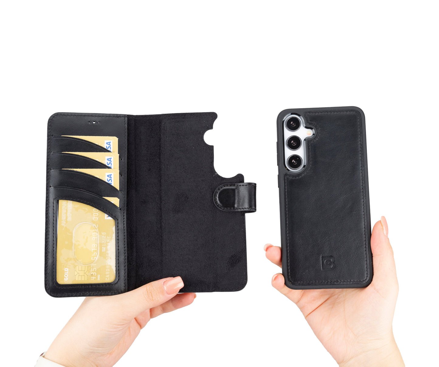 Bayelon Magic Detachable Leather Wallet Case for Samsung Galaxy S24