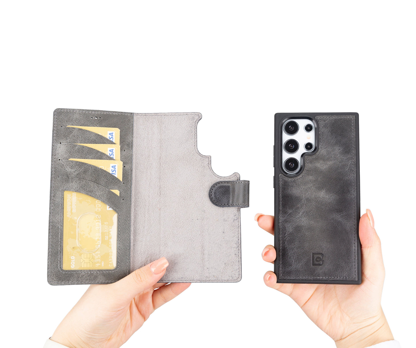 Bayelon Magic Detachable Leather Wallet Case for Samsung Galaxy S24