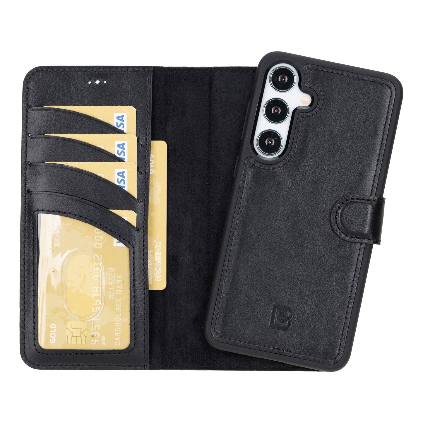 Bayelon Magic Detachable Leather Wallet Case for Samsung Galaxy S24