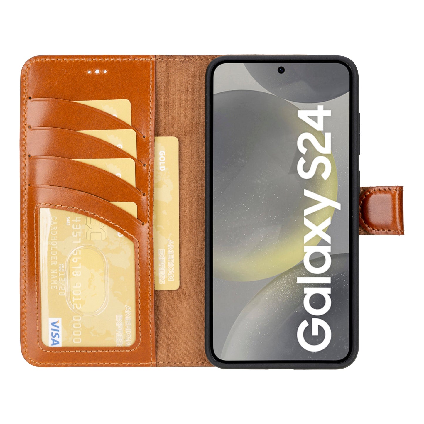 Bayelon Magic Detachable Leather Wallet Case for Samsung Galaxy S24