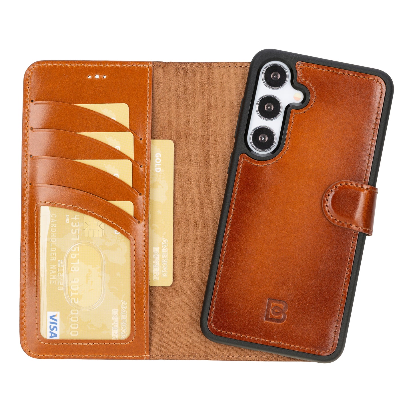 Bayelon Magic Detachable Leather Wallet Case for Samsung Galaxy S24