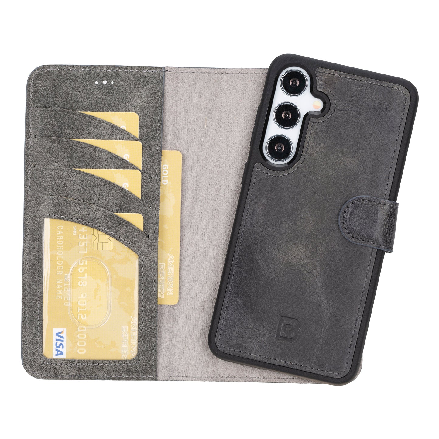Bayelon Magic Detachable Leather Wallet Case for Samsung Galaxy S24