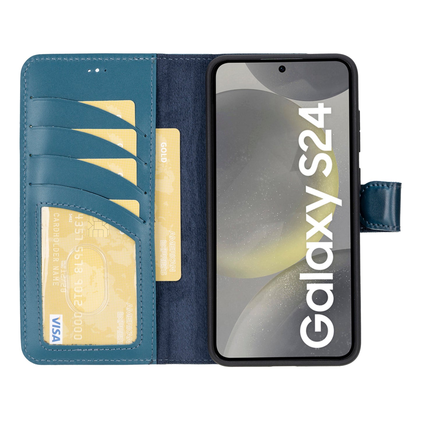Bayelon Magic Detachable Leather Wallet Case for Samsung Galaxy S24