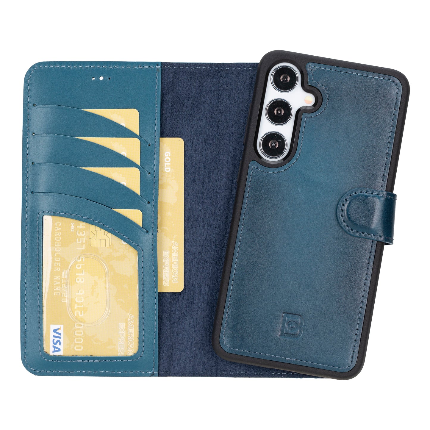 Bayelon Magic Detachable Leather Wallet Case for Samsung Galaxy S24