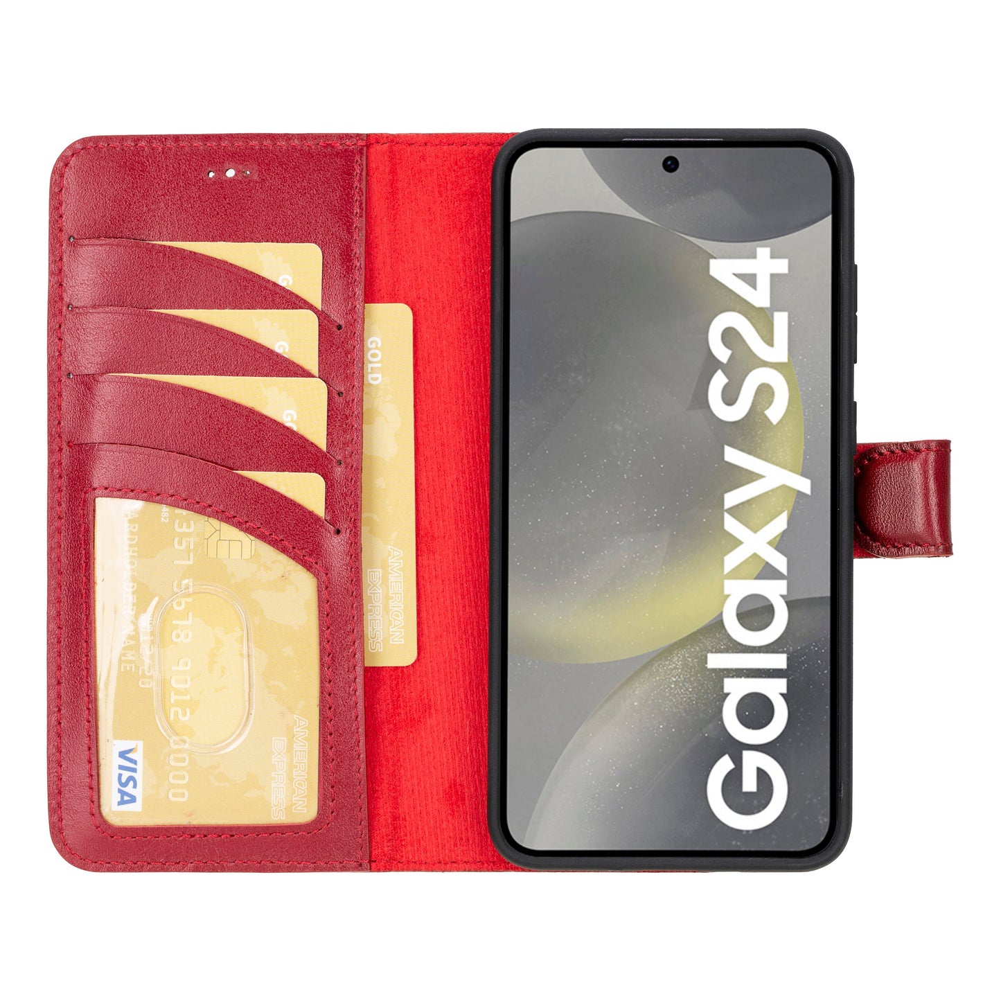 Bayelon Magic Detachable Leather Wallet Case for Samsung Galaxy S24