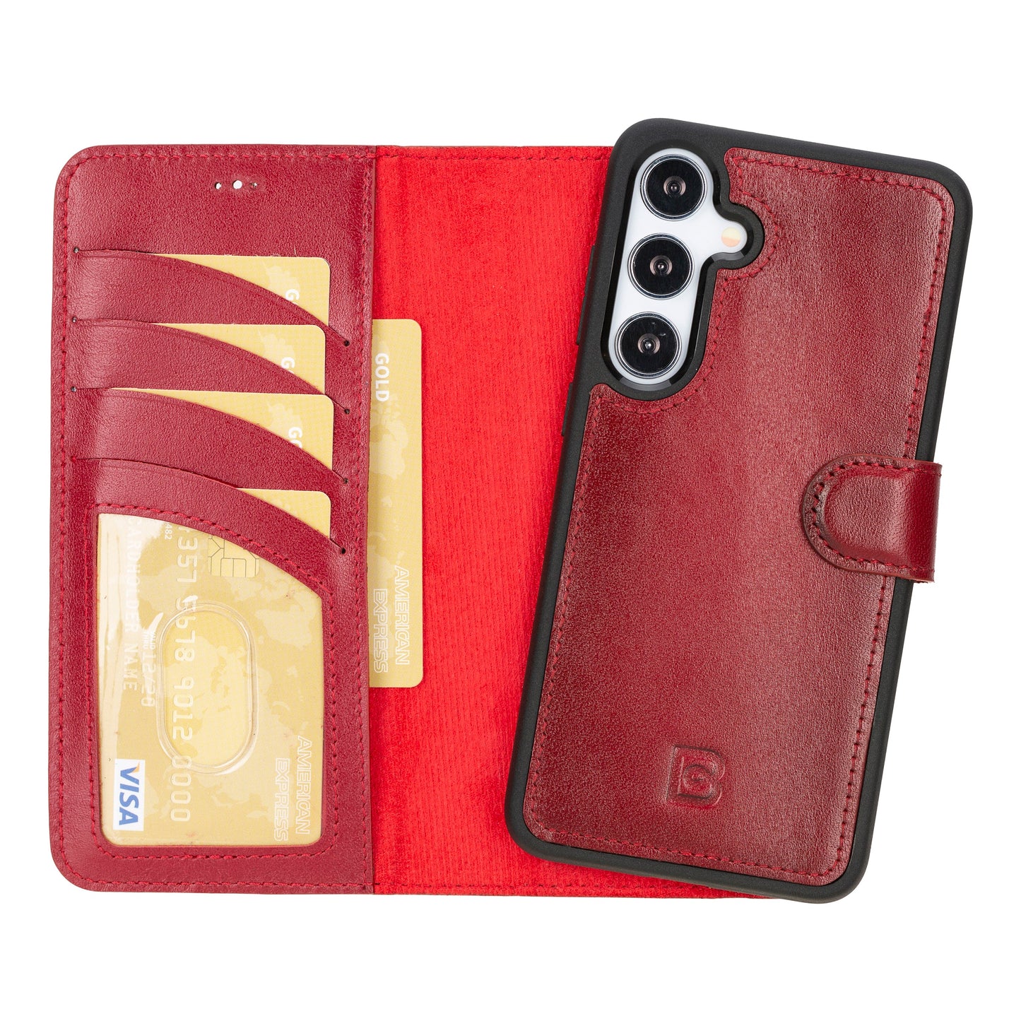 Bayelon Magic Detachable Leather Wallet Case for Samsung Galaxy S24