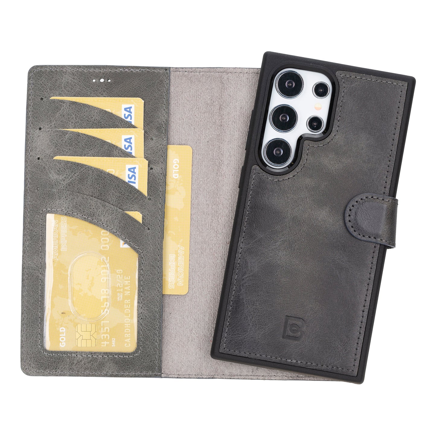 Bayelon Magic Detachable Leather Wallet Case for Samsung Galaxy S24