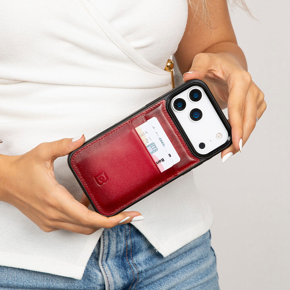 Bouletta Flex Cover Leather iPhone 17 Pro Case with Card Holder