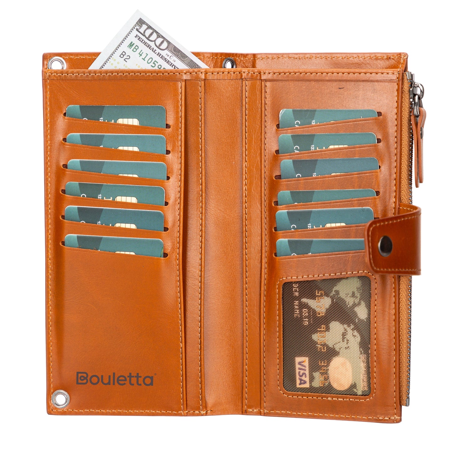 Bayelon Nexora Strap Leather Wallet for Modern Women