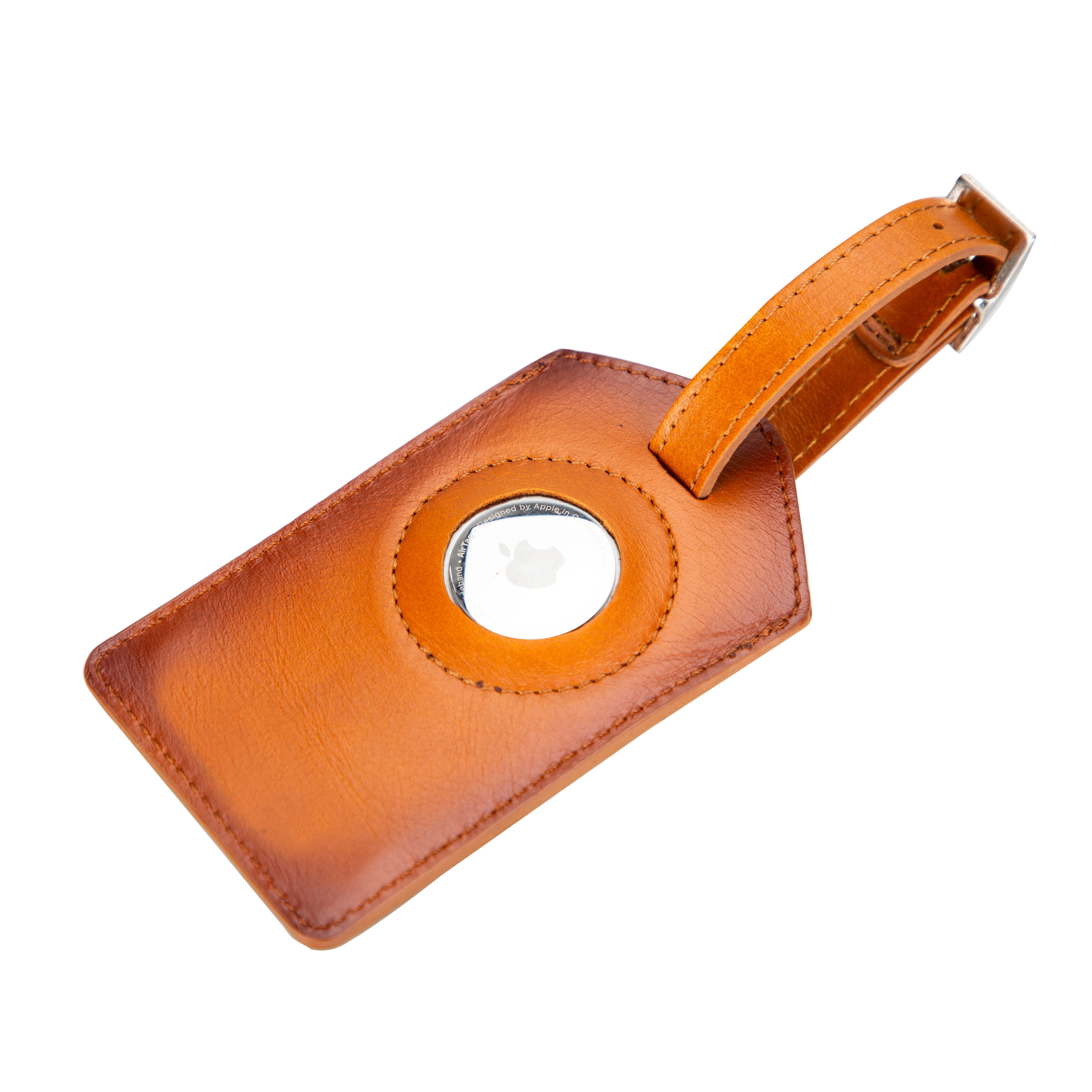 Bayelon Fluento Leather Luggage Tag with AirTag Integration