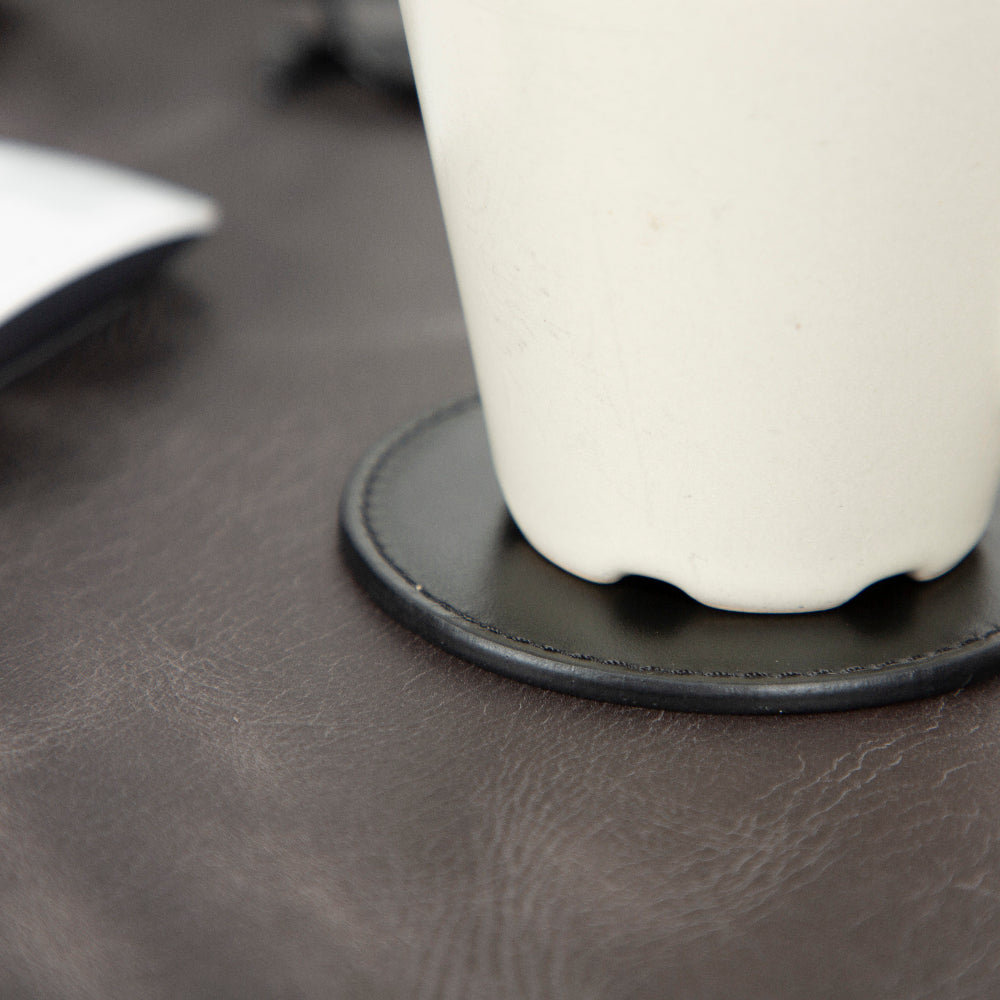 Bouletta Lavion Leather Cup Coaster Set