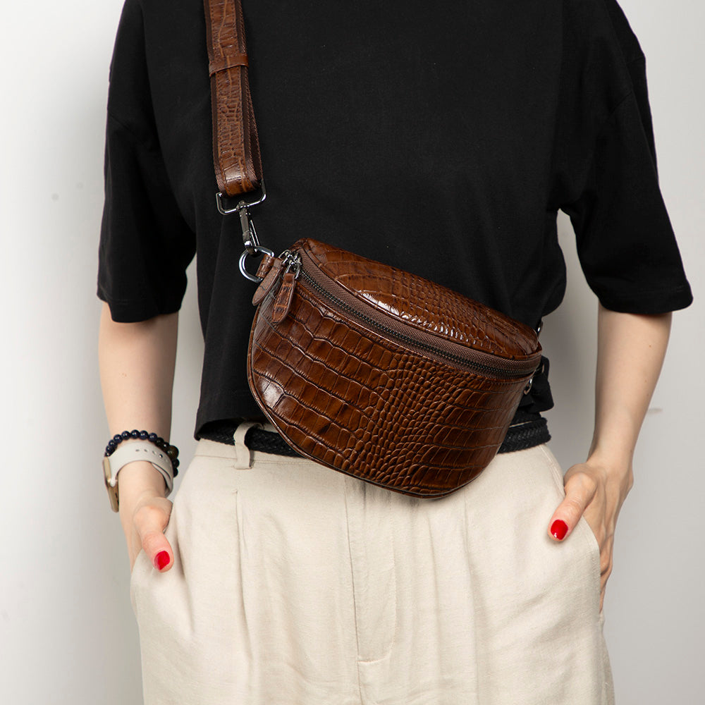 UnBranded Alora Leather Crossbody Bag