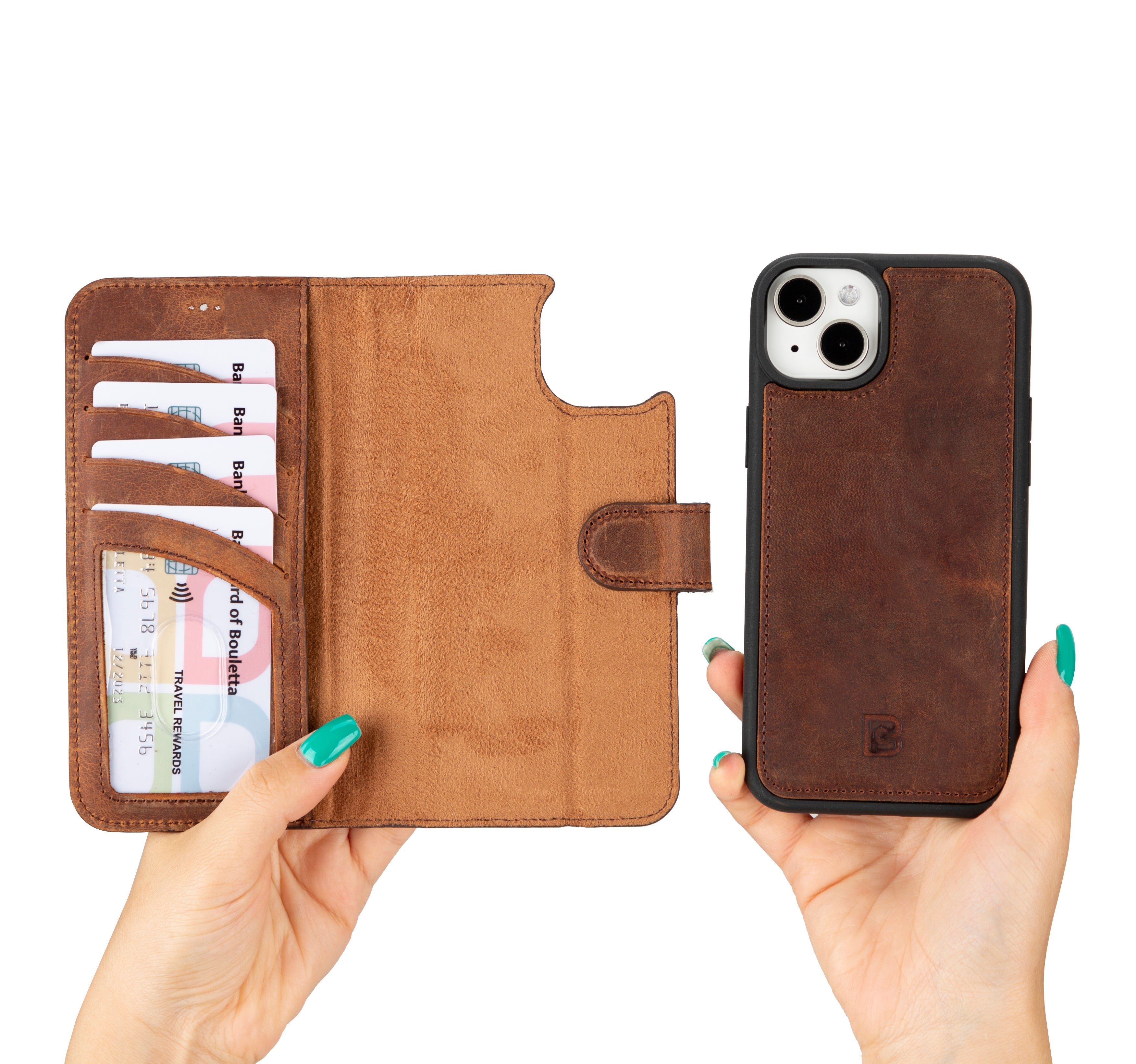 Bayelon Magic iPhone 16 Plus Leather Detachable Wallet Case