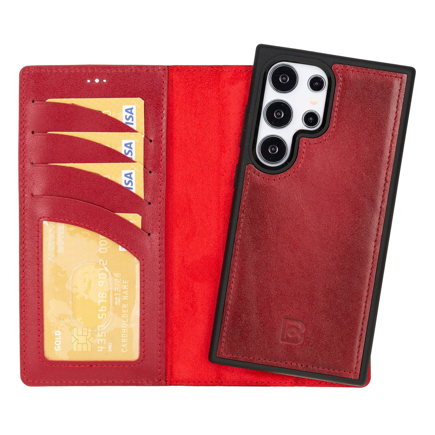 Bayelon Magic Detachable Leather Wallet Case for Samsung Galaxy S24
