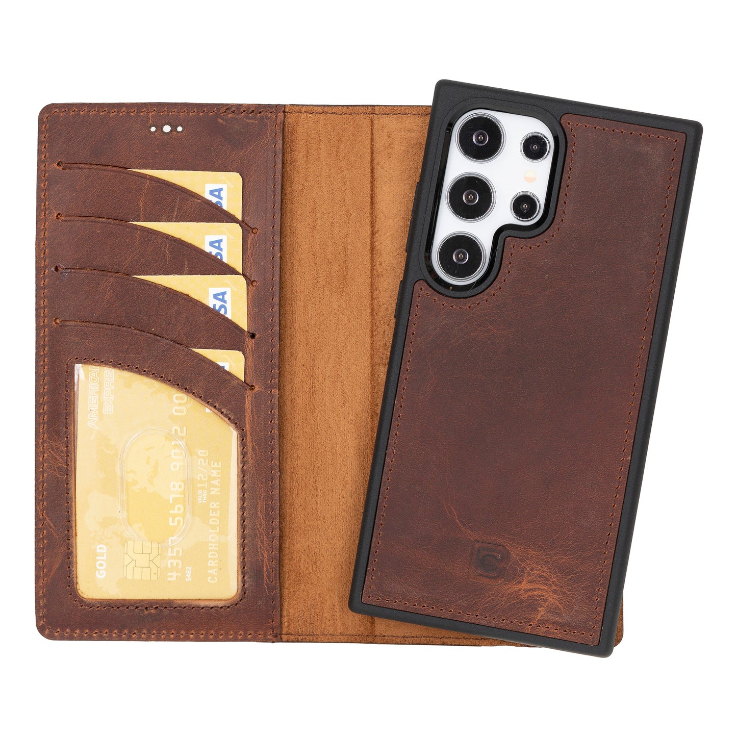 Bayelon Magic Detachable Leather Wallet Case for Samsung Galaxy S24