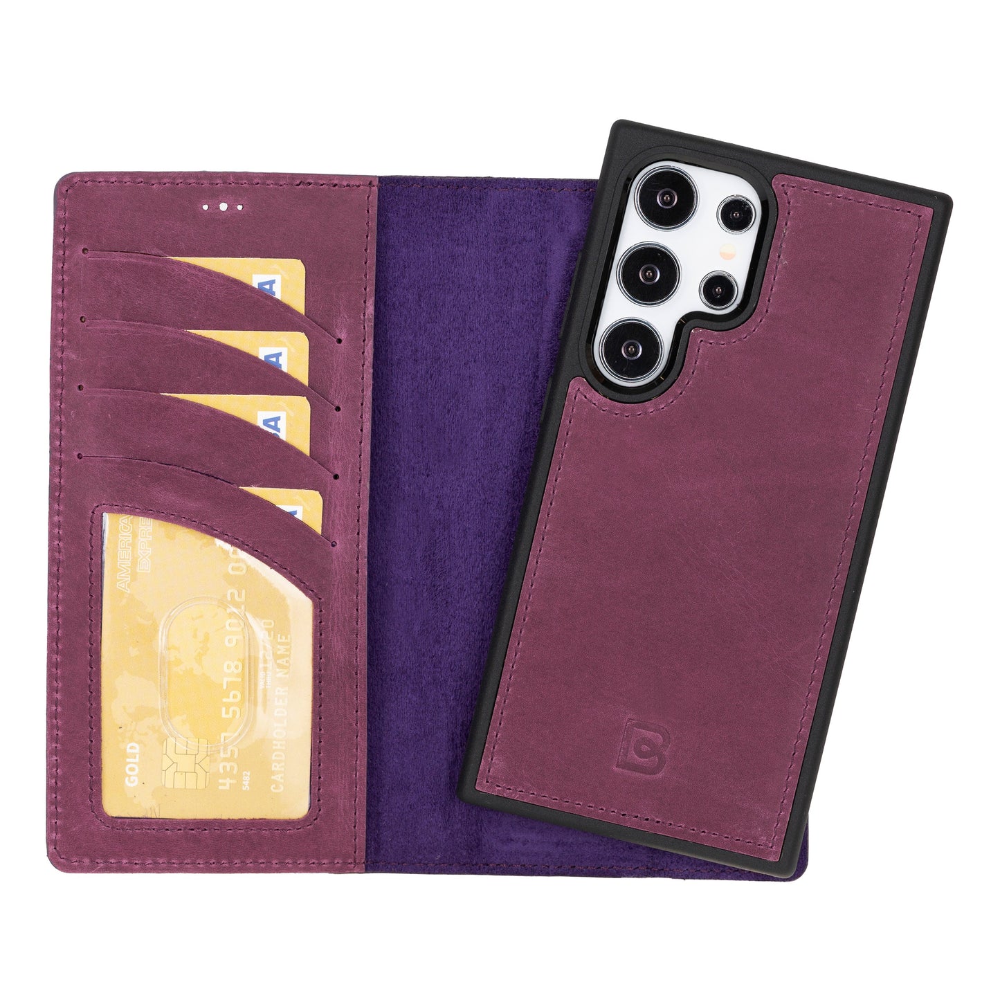 Bayelon Magic Detachable Leather Wallet Case for Samsung Galaxy S24