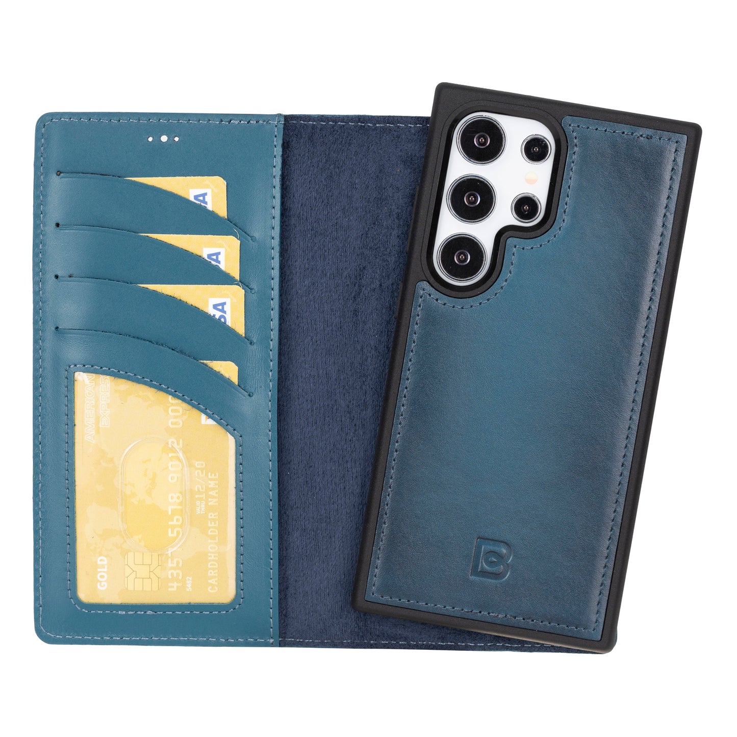 Bayelon Magic Detachable Leather Wallet Case for Samsung Galaxy S24
