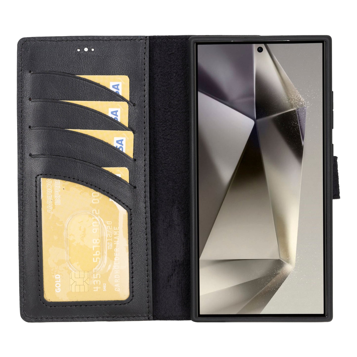 Bayelon Magic Detachable Leather Wallet Case for Samsung Galaxy S24