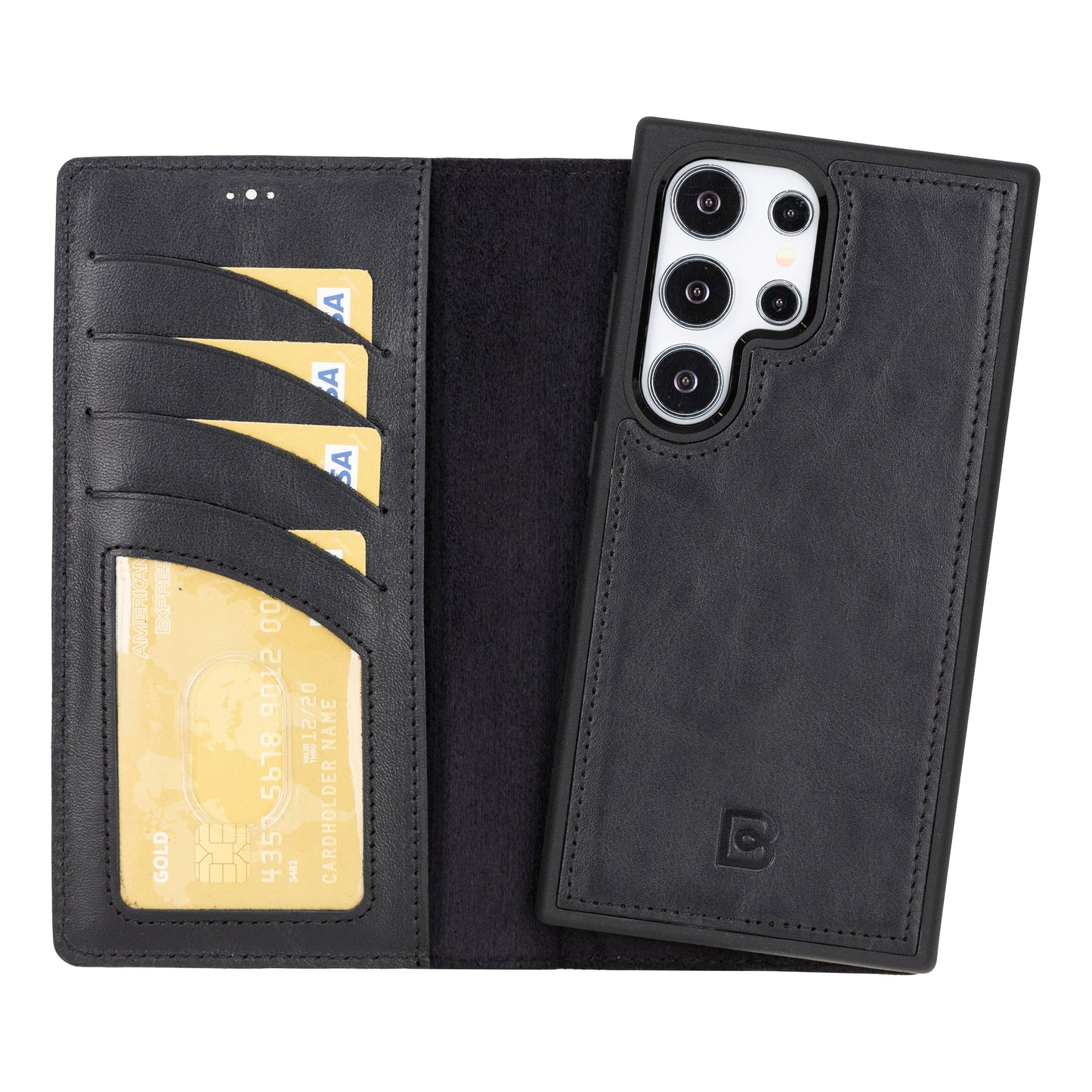 Bayelon Magic Detachable Leather Wallet Case for Samsung Galaxy S24