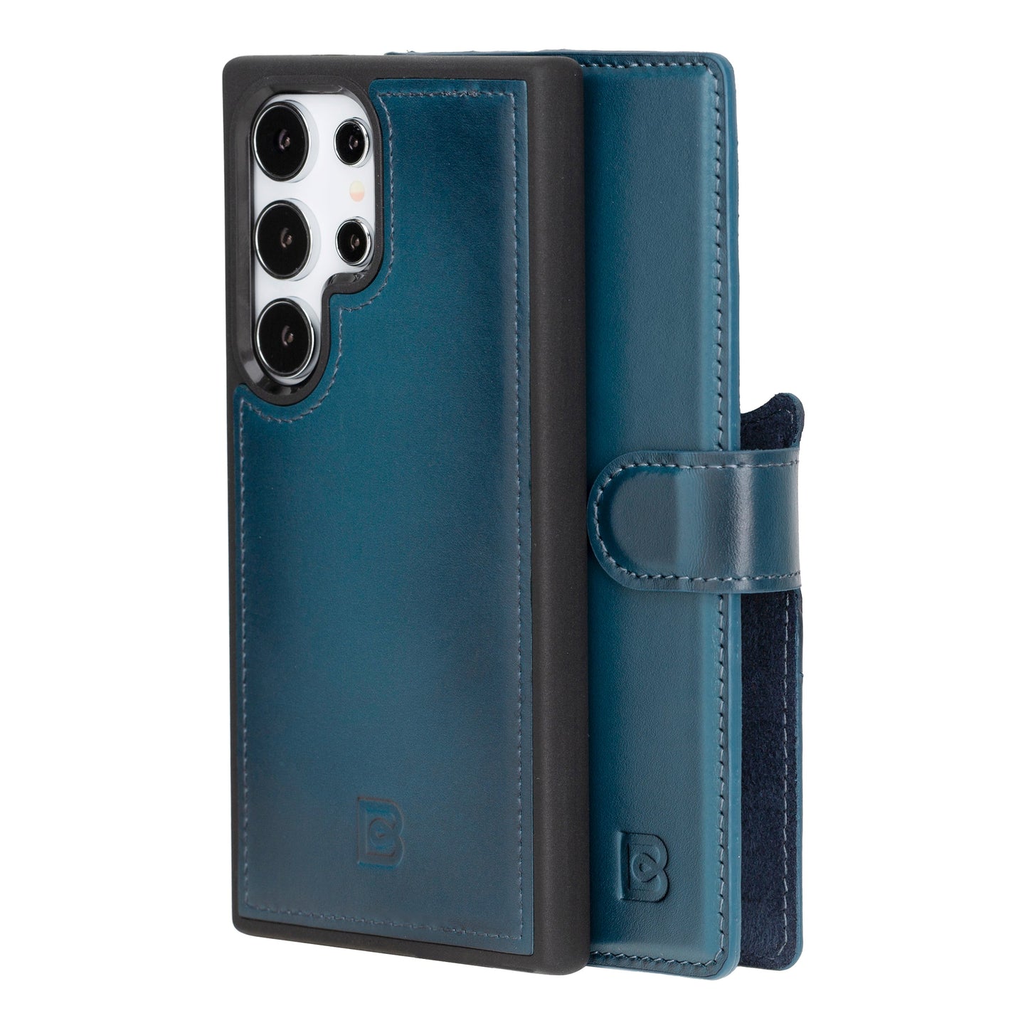 Bayelon Magic Detachable Leather Wallet Case for Samsung Galaxy S24 Galaxy S24 Ultra Blue