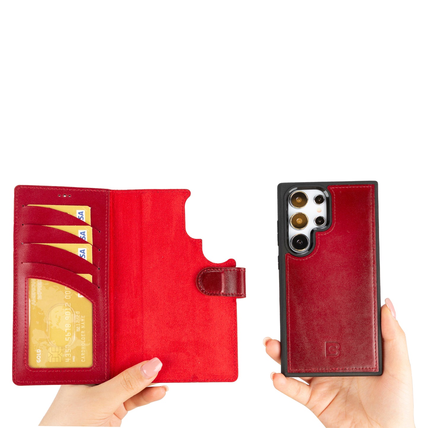 Bayelon Magic Detachable Leather Wallet Case for Samsung Galaxy S24
