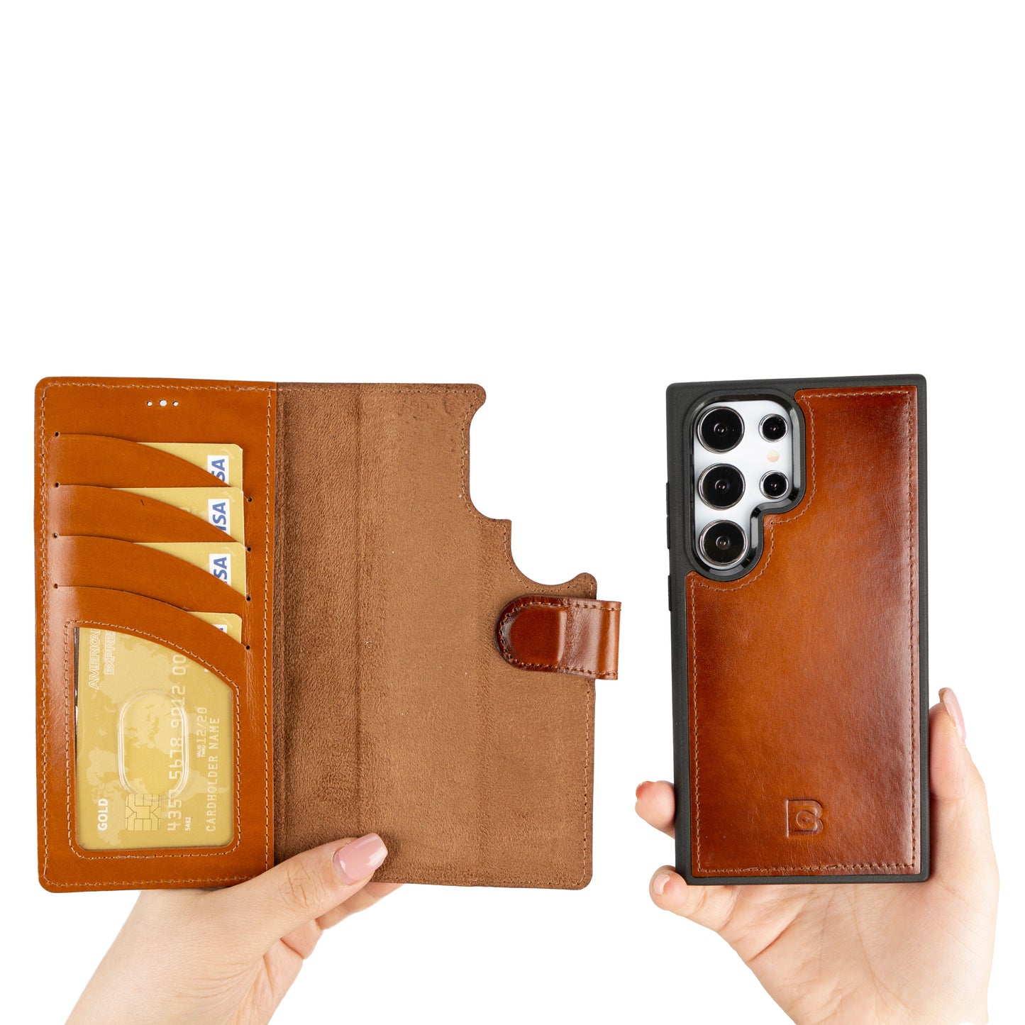 Bayelon Magic Detachable Leather Wallet Case for Samsung Galaxy S24