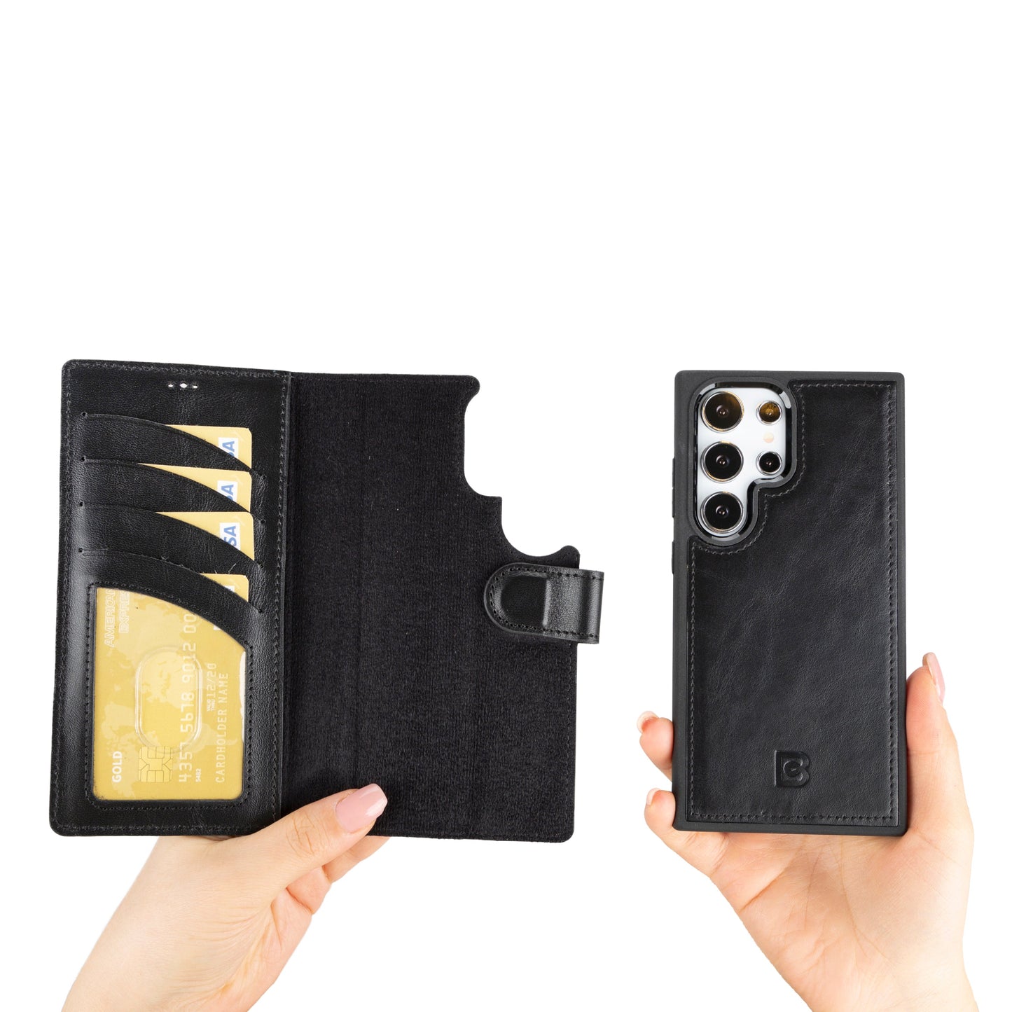 Bayelon Magic Detachable Leather Wallet Case for Samsung Galaxy S24