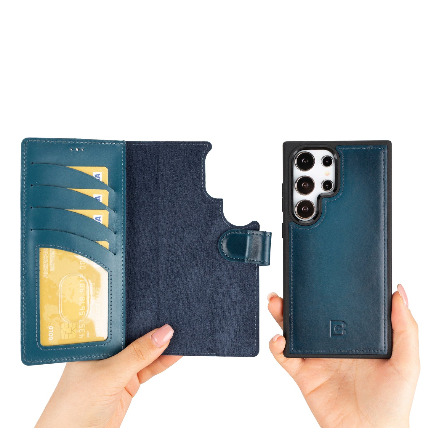 Bayelon Magic Detachable Leather Wallet Case for Samsung Galaxy S24