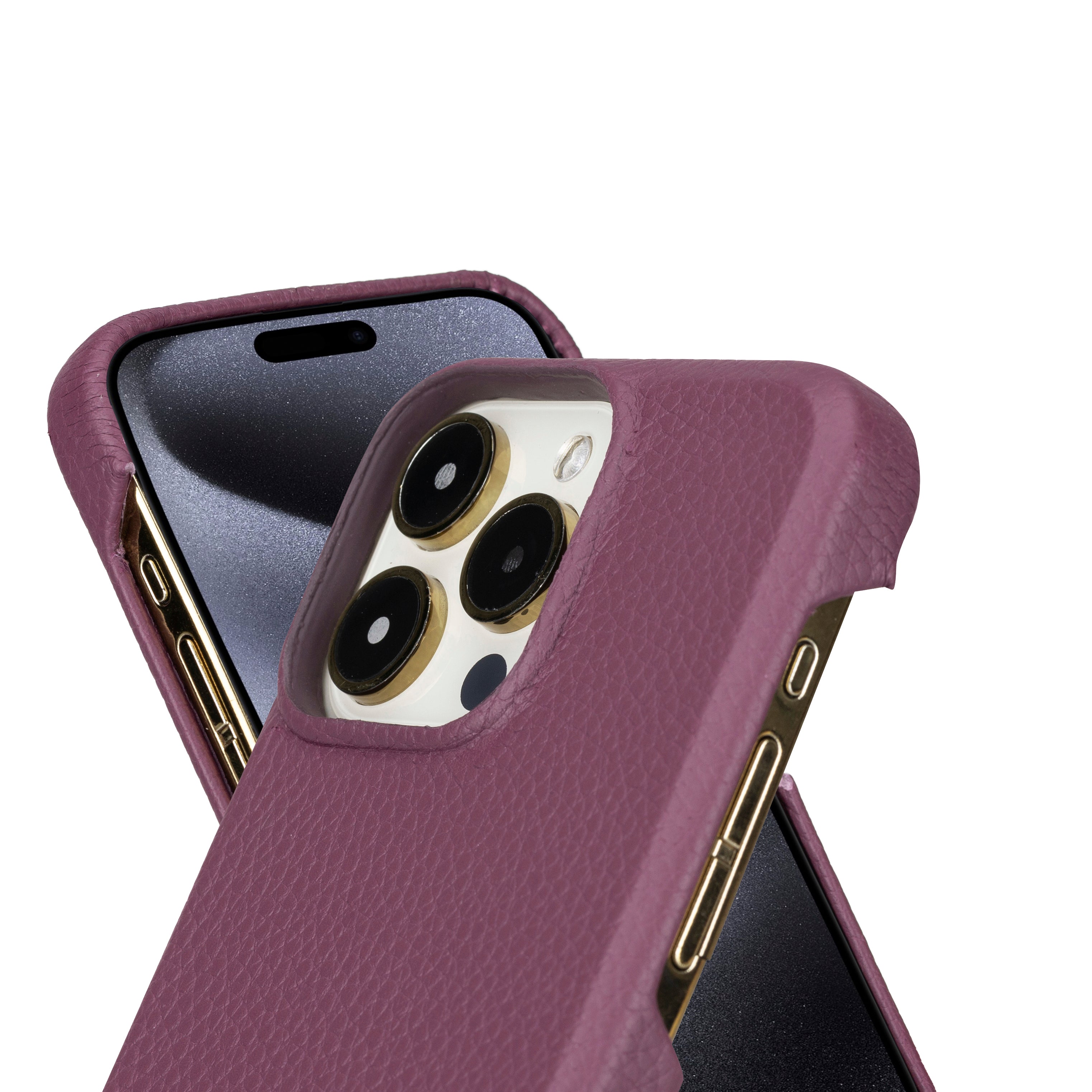 Bayelon F360 Genuine Leather Case for iPhone 15 Pro Max