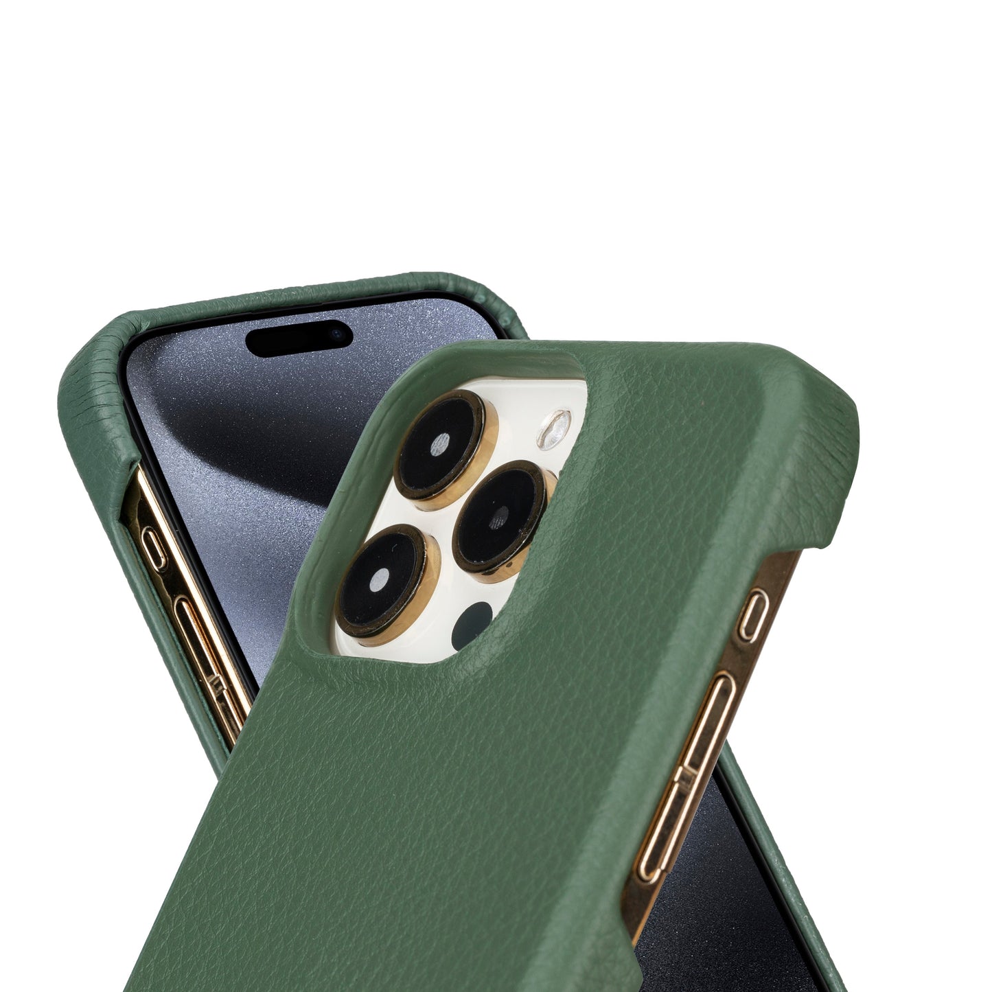 Bayelon F360 Genuine Leather Case for iPhone 15 Pro Max