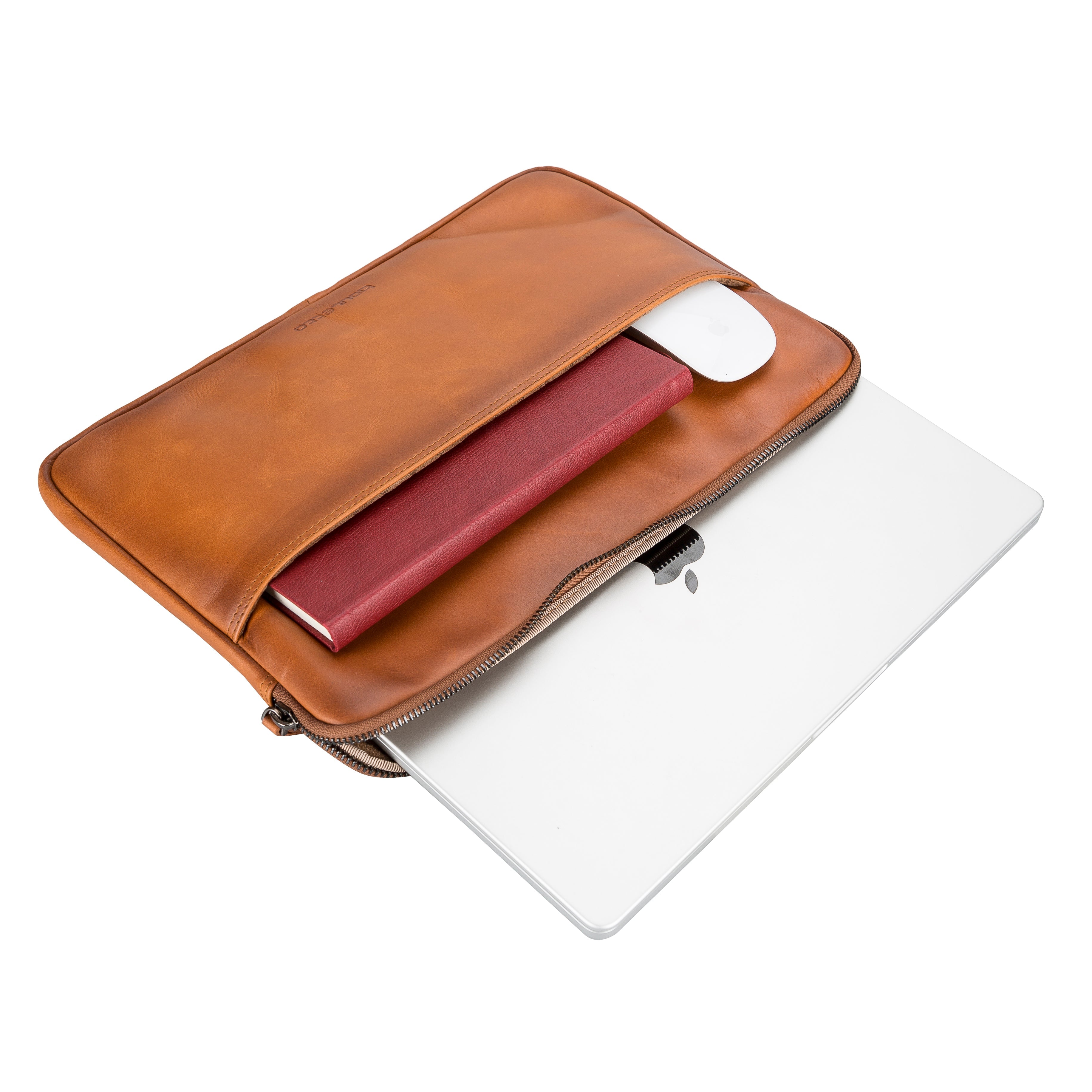 Bayelon Awe Leather Laptop & Tablet Sleeve - Customizable Protection Up To 15'' Sandy Tan