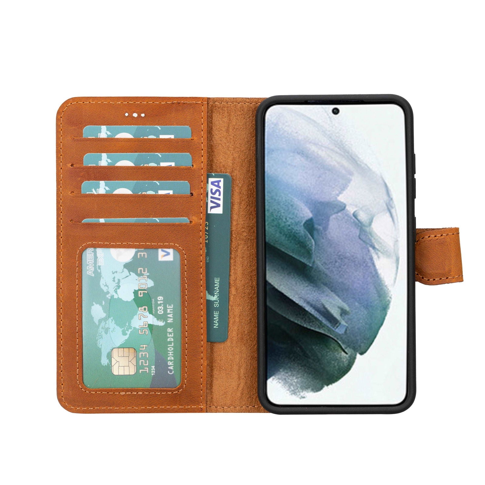 Bayelon Samsung Galaxy S23 Series Detachable Leather Wallet Case