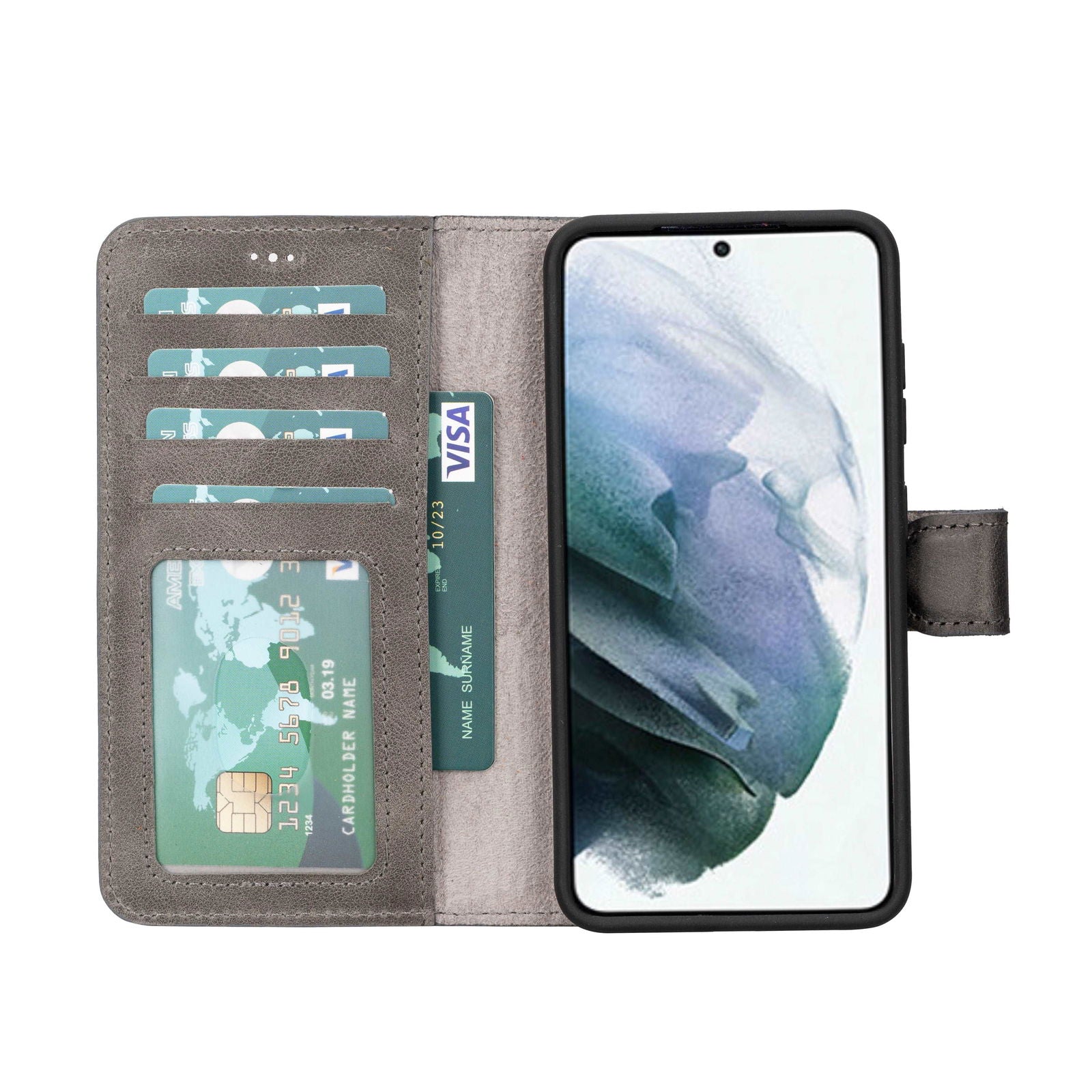 Bayelon Samsung Galaxy S23 Series Detachable Leather Wallet Case