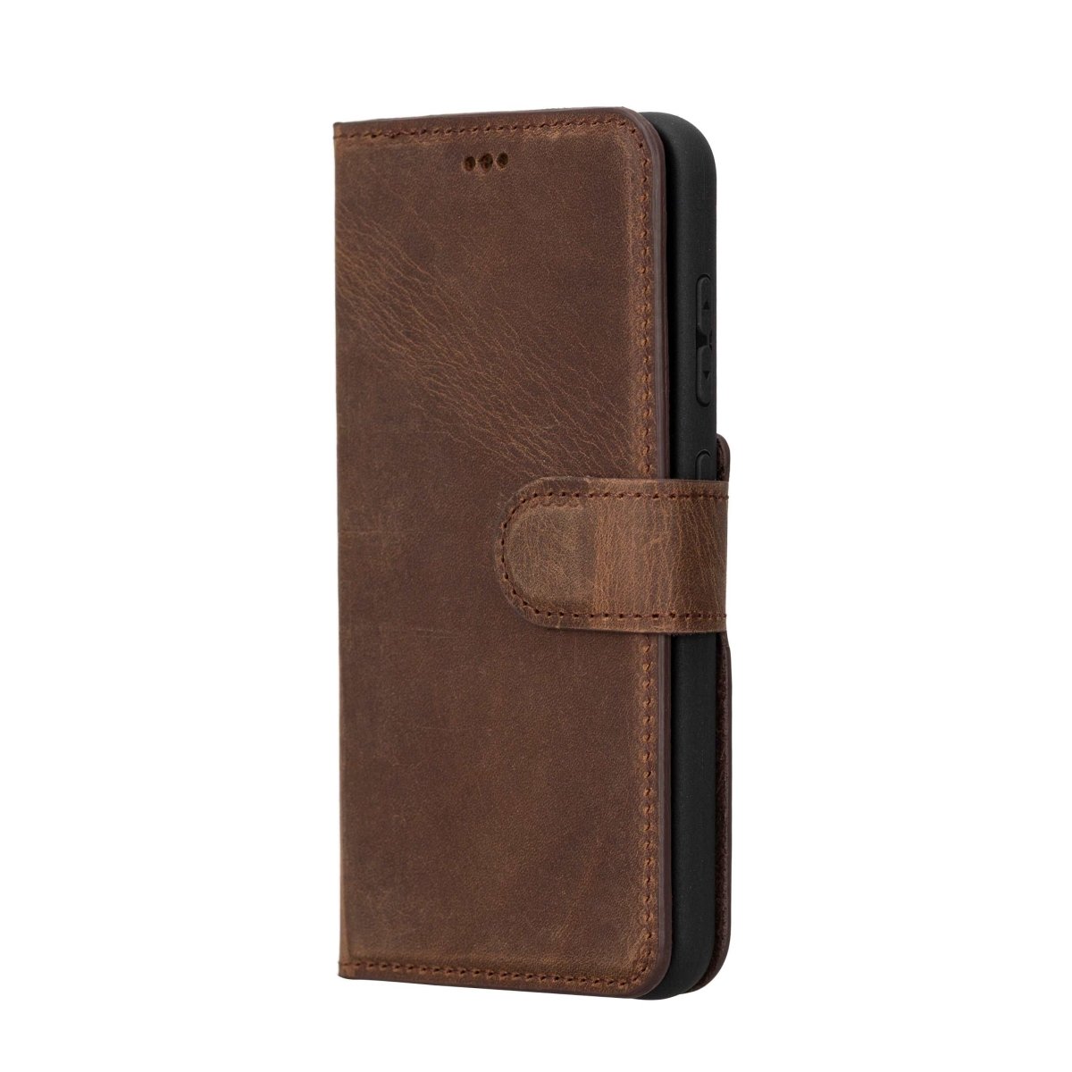 Bayelon Samsung Galaxy S24 Series Detachable Leather Wallet Case Dark Brown