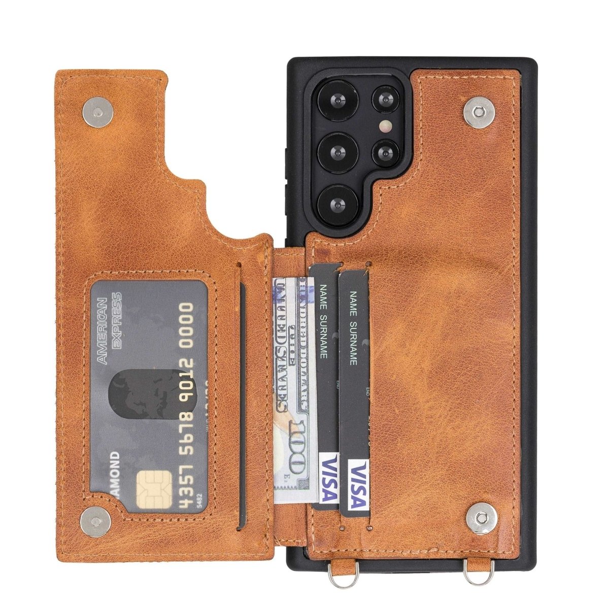 Bayelon Crossbody Leather Phone Case For Samsung S23 Ultra - Bayelon