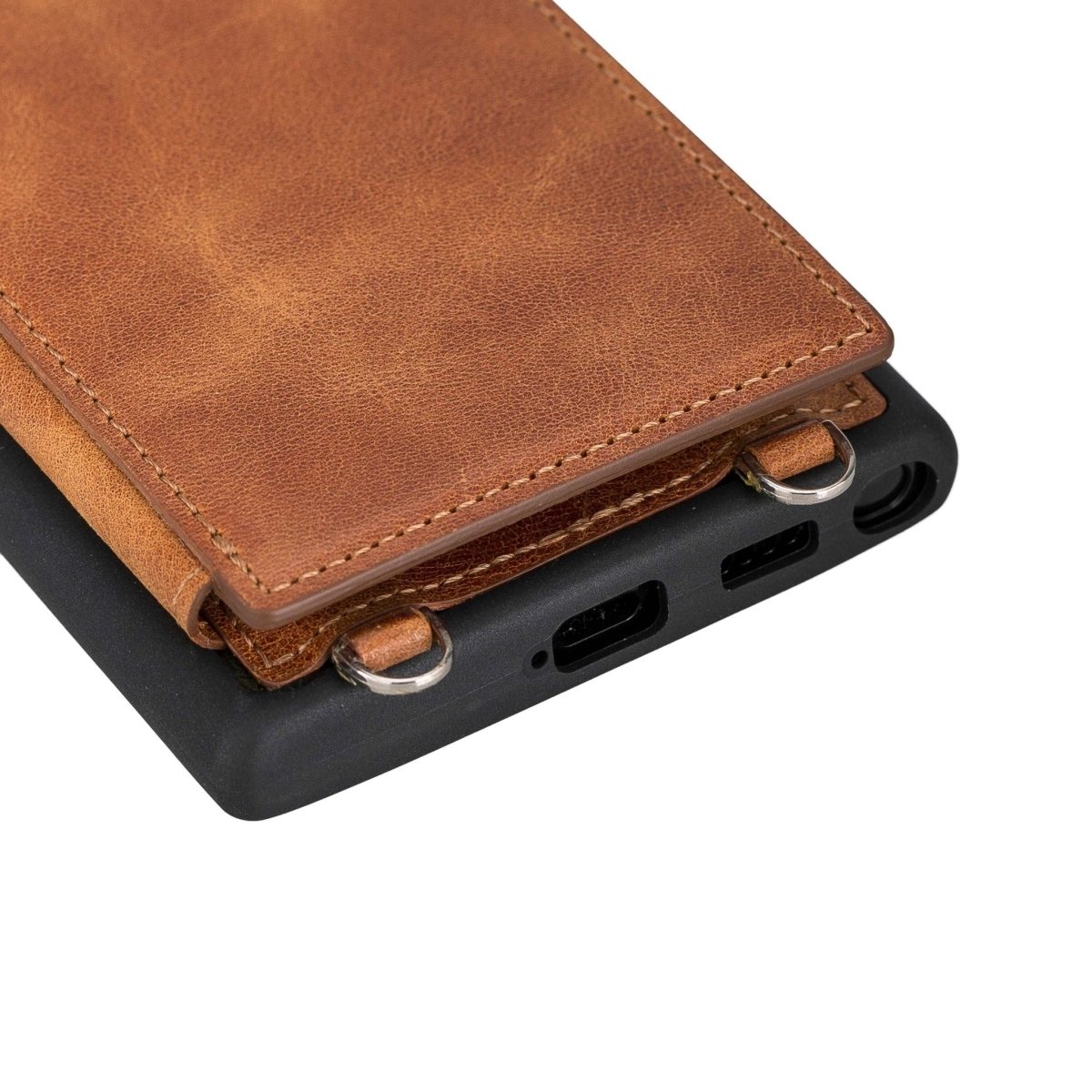 Bayelon Galaxy S24 Ultra Crossbody Leather Wallet Case