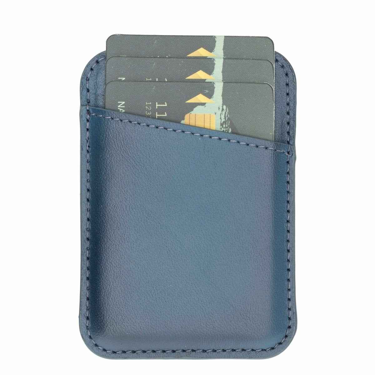 Bayelon Leather Magnetic Card Holder Compatible with iPhone 14, 13 and 12 Models